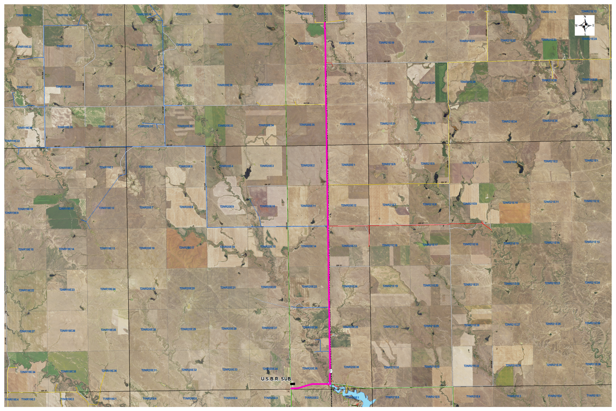 Figure 1: Approximate boundary of overhead lines (solid red) to be converted to underground